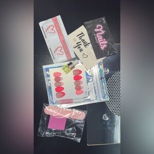 Pink Polka Dot Nail Set